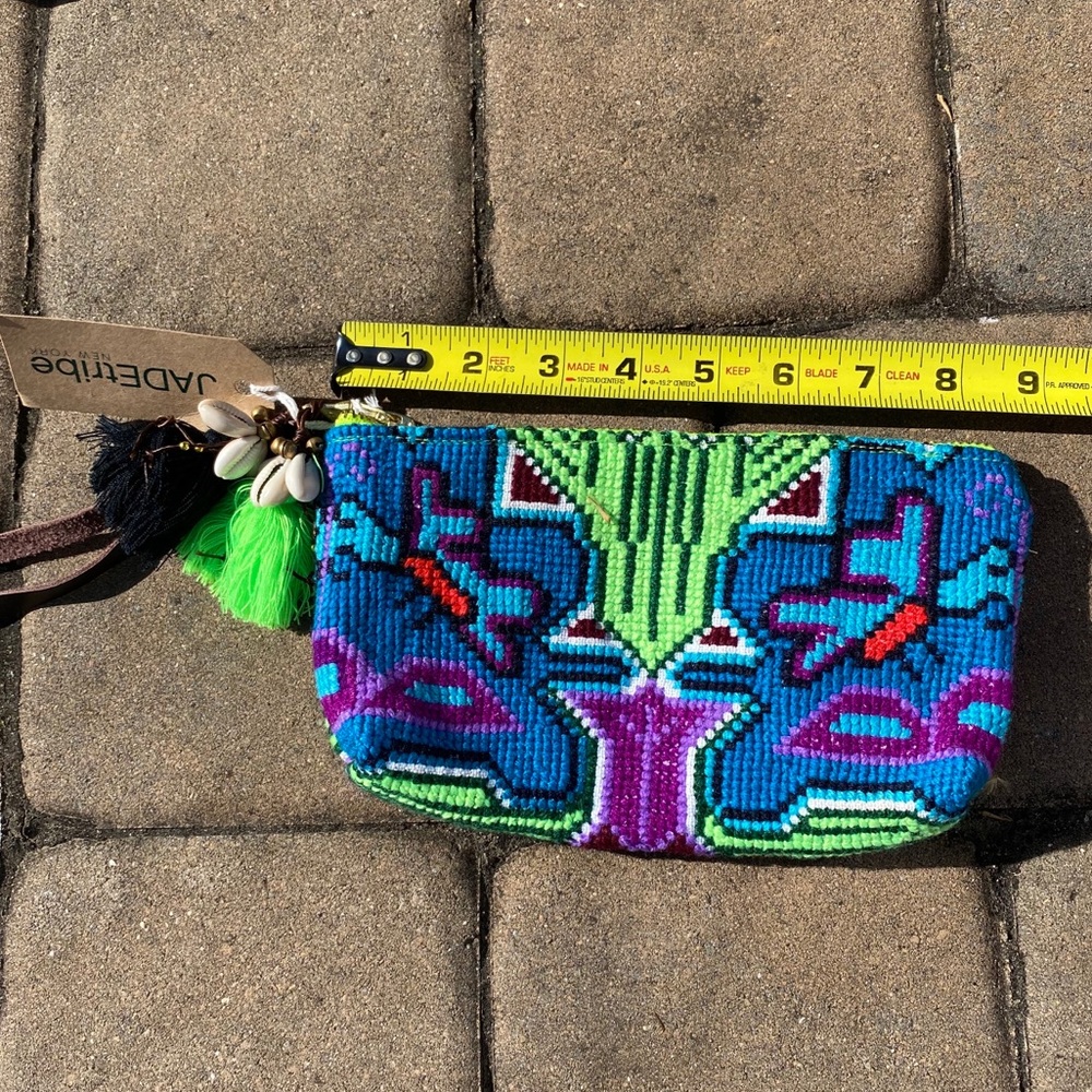 NWT JadeTribe Eliz Neon Puka Clutch - Picture 2 of 3